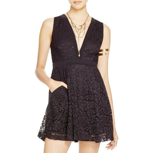 Free People | Dresses | Free People Black Lovely In Lace Mini Dress | Poshmark Free People | Dresses | Free People Black Lovely In Lace Mini Dress | Poshmark